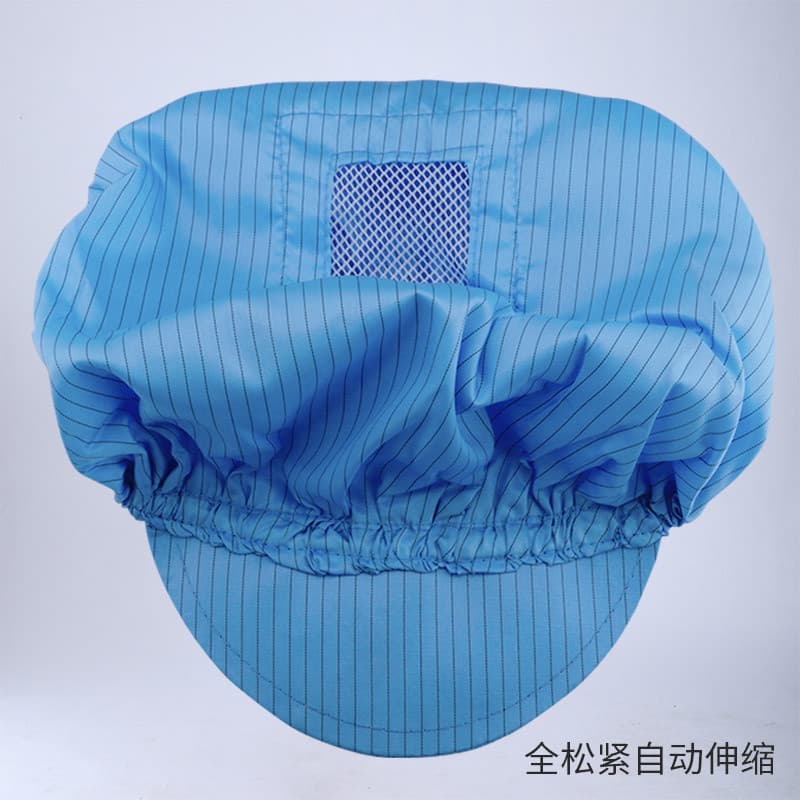 Adjustable Trucker Cap Anti-Static Breathable Dustproof Work Hat for Dust Free Room Food Factory Blue White Pink Yellow Dark Blue