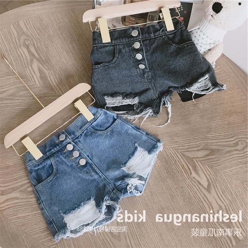 Boys and Girls Washed Denim Ripped Shorts Hot Pants 26 Summer New Export Kids Clothing Wholesale 3-8 Years