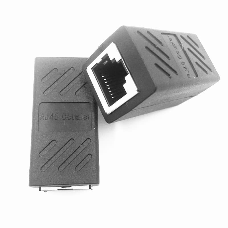 Straight Through RJ45 Network Cable Connector Dual Interface 8P8C Shielded Network Cable Crystal Head Electronic Component