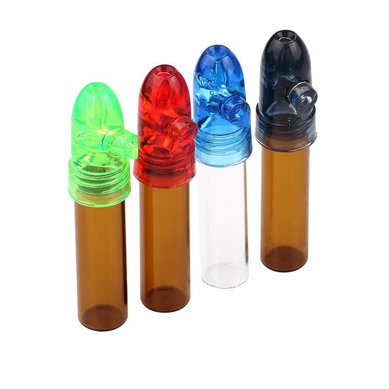 83MM Large Glass Snuff Bottle, Airtight Waterproof Pill Case for Medicine Storage