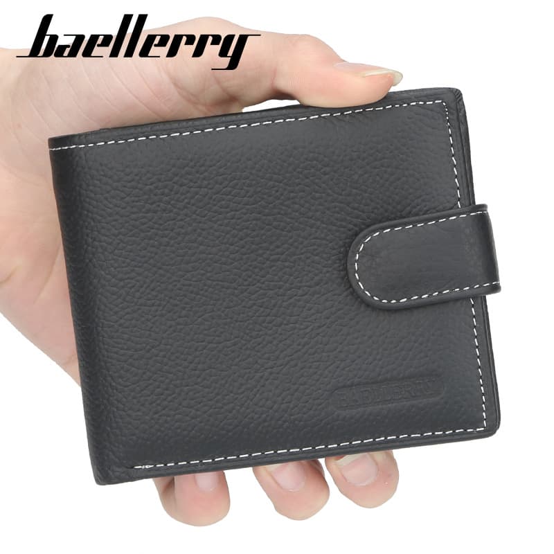 2025 New Cross-Border Korean Style Cowhide Coin Pouch Short Flap Multi-Card Holder Men's Wallet Genuine Leather Billfold