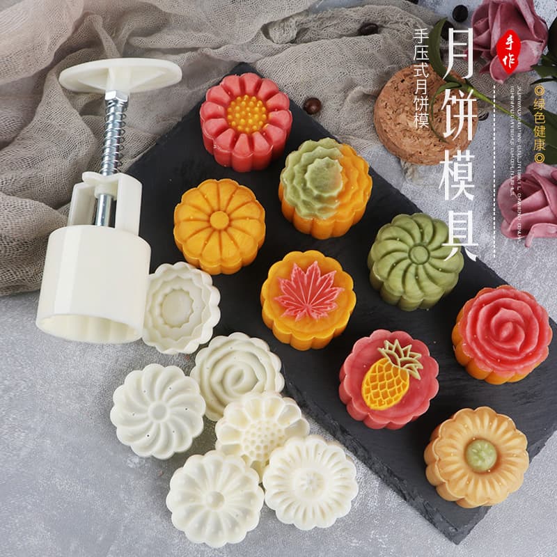 Hand-Press Mooncake Mold, New Food-Grade 75g/100g for Peanut Mung Bean Cake, Peach Mountain Skin, and Snow Skin