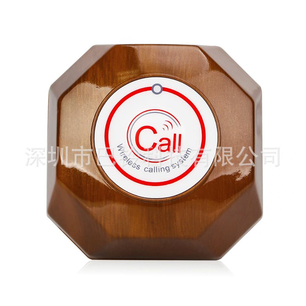 Wireless Call Button for Restaurant Table Service, Bilingual Supply (Chinese/English)