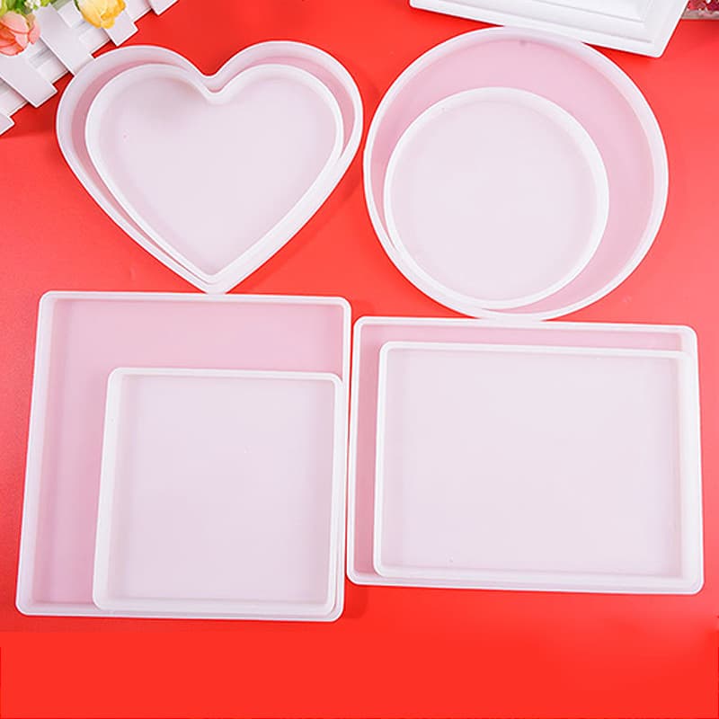 DIY Crystal Resin Casting Mold Set Large Rectangle Square Rectangular Storage Box Cake Silicone Mold Silicone Cake Mold