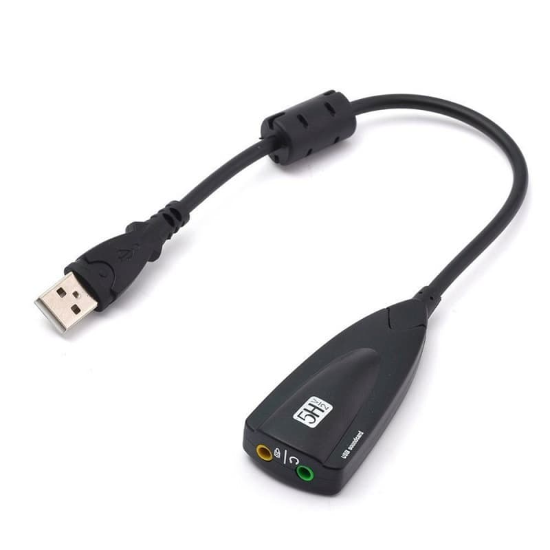 Large stock available 5HV2 computer plug-and-play external sound card 7.1 sound card USB sound card with cable USB sound card