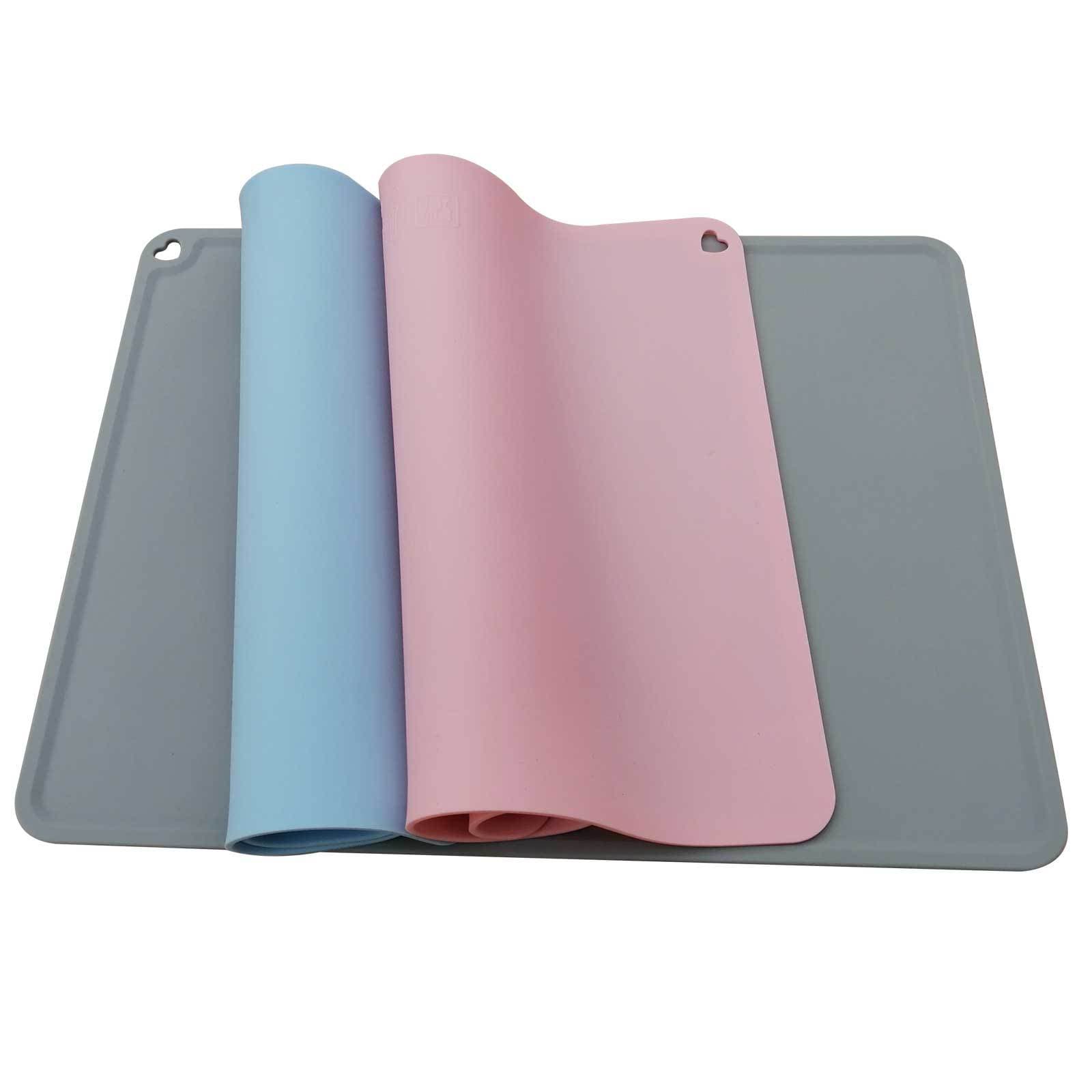 Platinum Silicone Dining Mat Student Kitchen Pet Mat Modern Simple Style Square Shape Non-Slip Table Mat for Daily Use