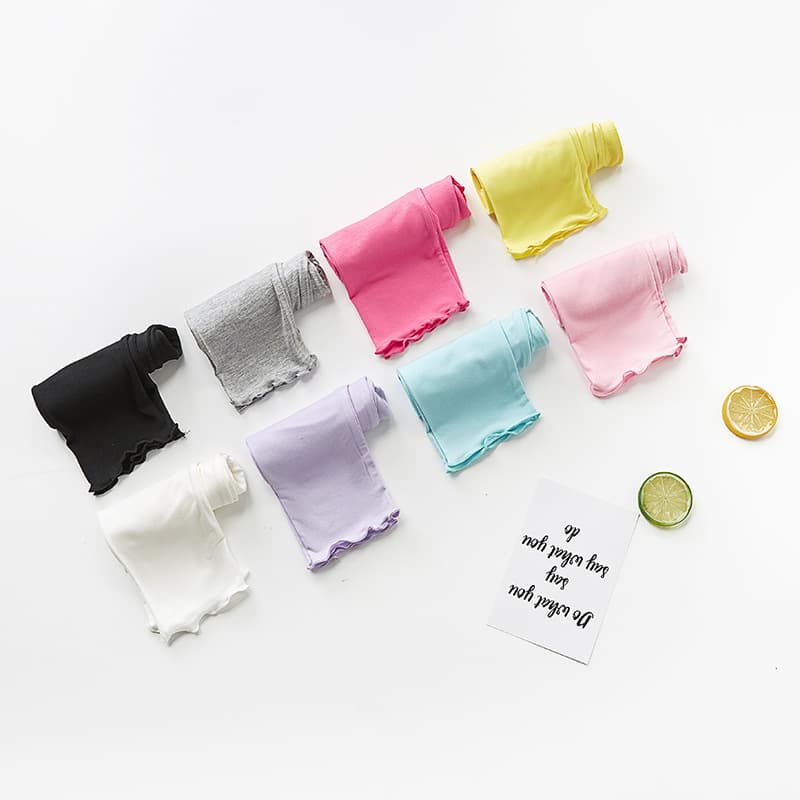Summer Children's Pants Girls' Leggings Candy Color Modal Kids Capri Pants Ruffle Children's Leggings