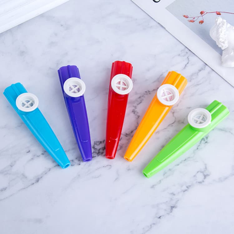 Factory Plastic Kazoo with Replaceable Membrane, Orff Instrument, Children's Kazoo Accompaniment Toy Flute