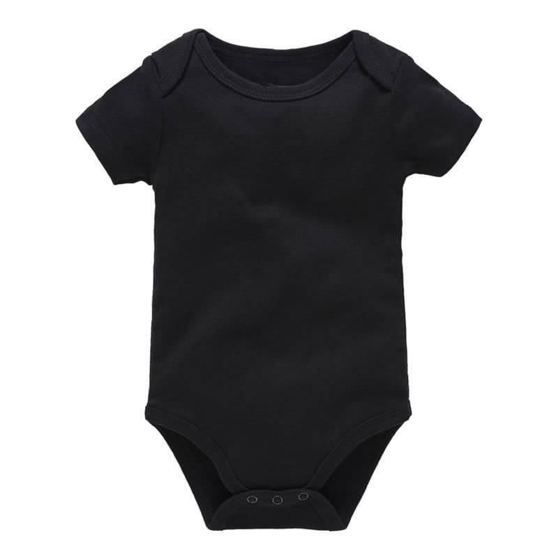 Foreign Trade Solid Color Baby Romper Double-Sided Fabric Newborn Clothes Summer Short Sleeve Baby Bodysuit