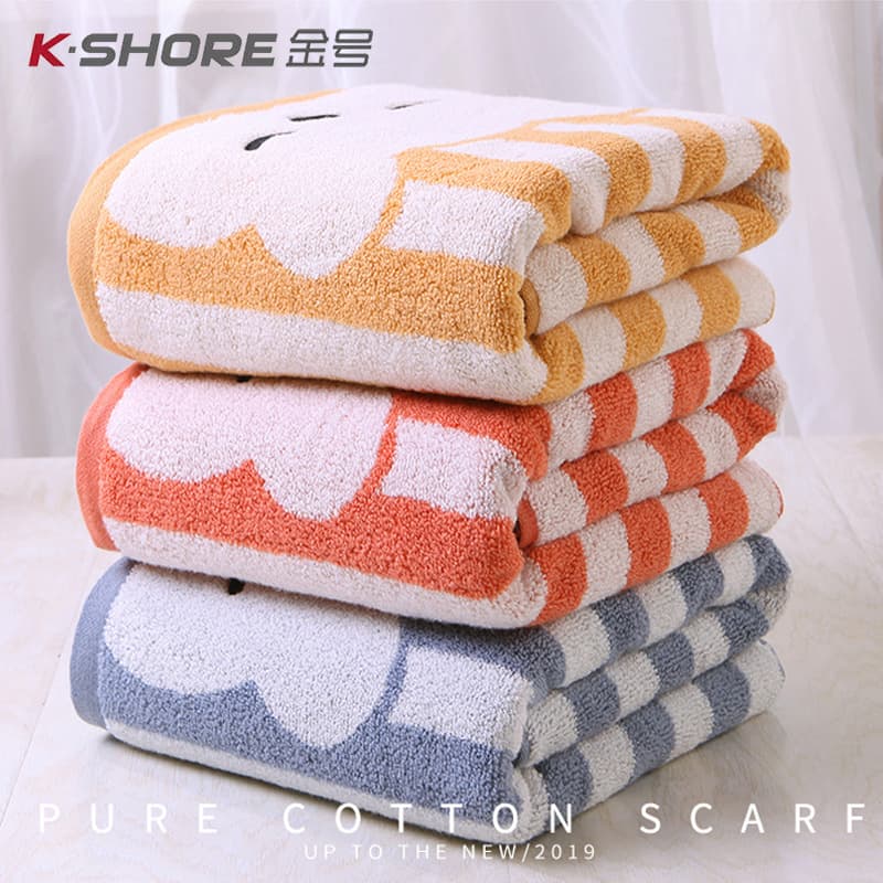 Gold Flag pure cotton bath towel soft all-untwisted cute bear full cotton large towel group purchase wholesale S3131WH