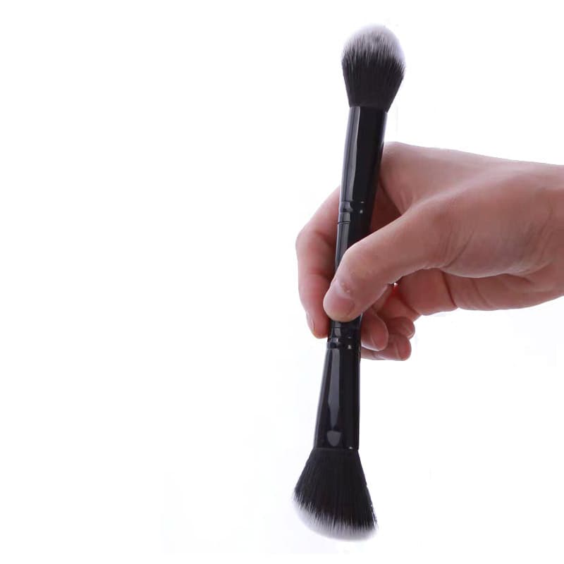 Dual-Ended Brush Contour Brush Powder Brush Blush Highlighter Brush Flame Shape Brush Highlighting Fiber Hair Soft In Stock Factory
