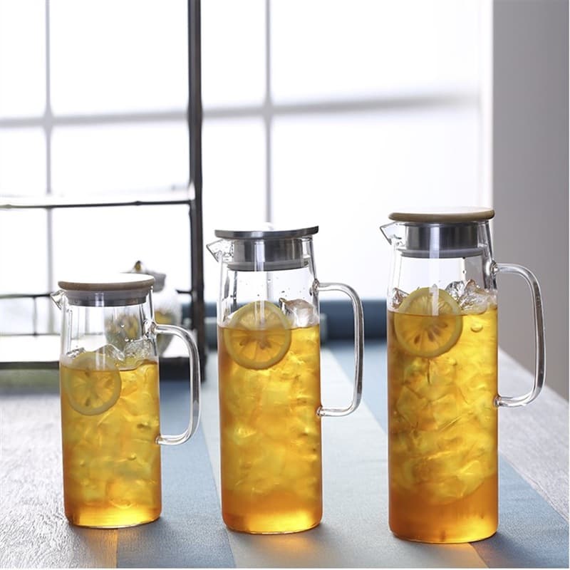 High borosilicate glass teapot beverage kettle cold kettle juice kettle cold kettle household set water cup large capacity