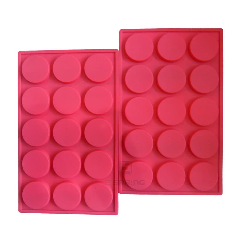 Wholesale 15-Cavity Round Chocolate Cookie Mold Silicone Cake Mold Round Silicone Baking Mold Handmade Soap