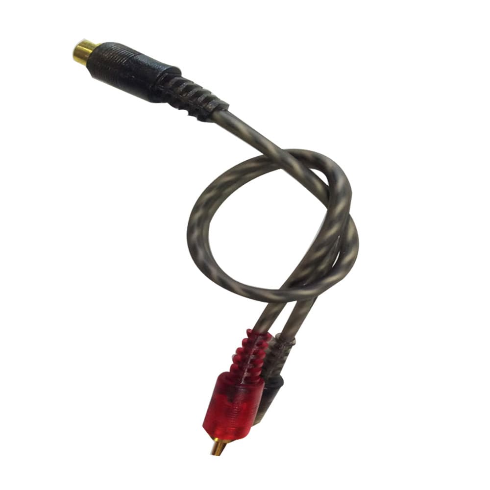 Car audio wiring RCA 1-to-2 signal cable amplifier cable brown one female two male one male two female audio cable