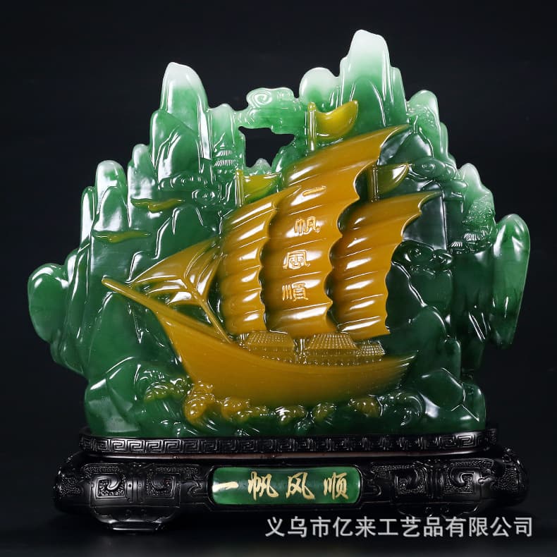 Smooth Sailing Ship, Immediate Success, Grand Vision Eagle Statue, Home Decoration for Housewarming & Business Opening Crafts