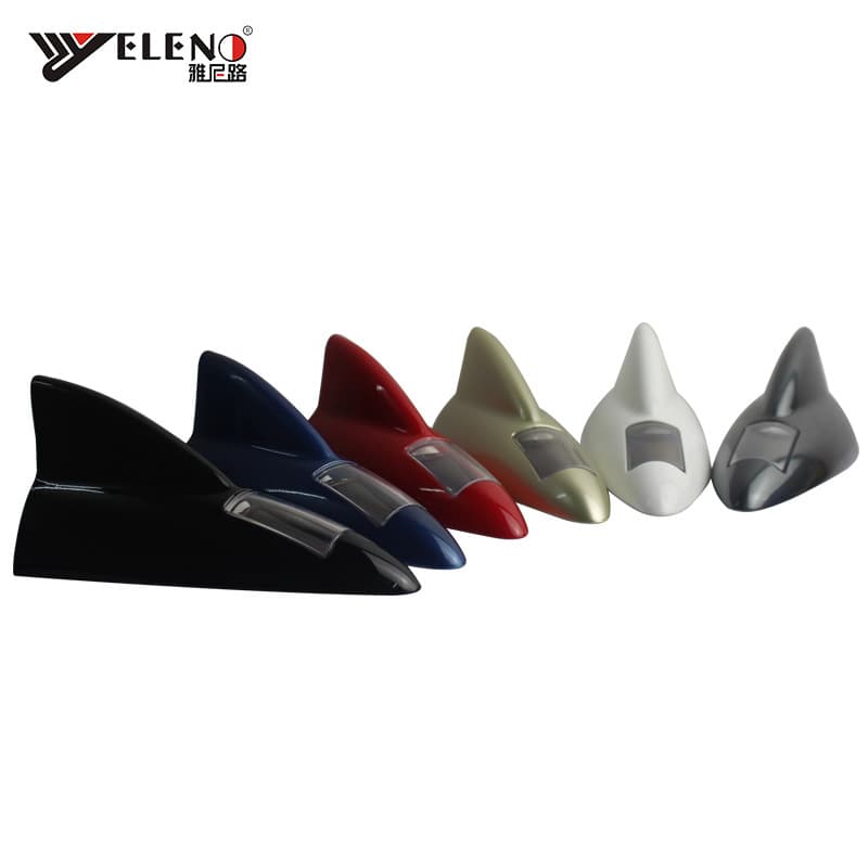 Car Solar Shark Fin Anti-Collision Antenna with Remote Control LED Flashing Light Car Decoration Light