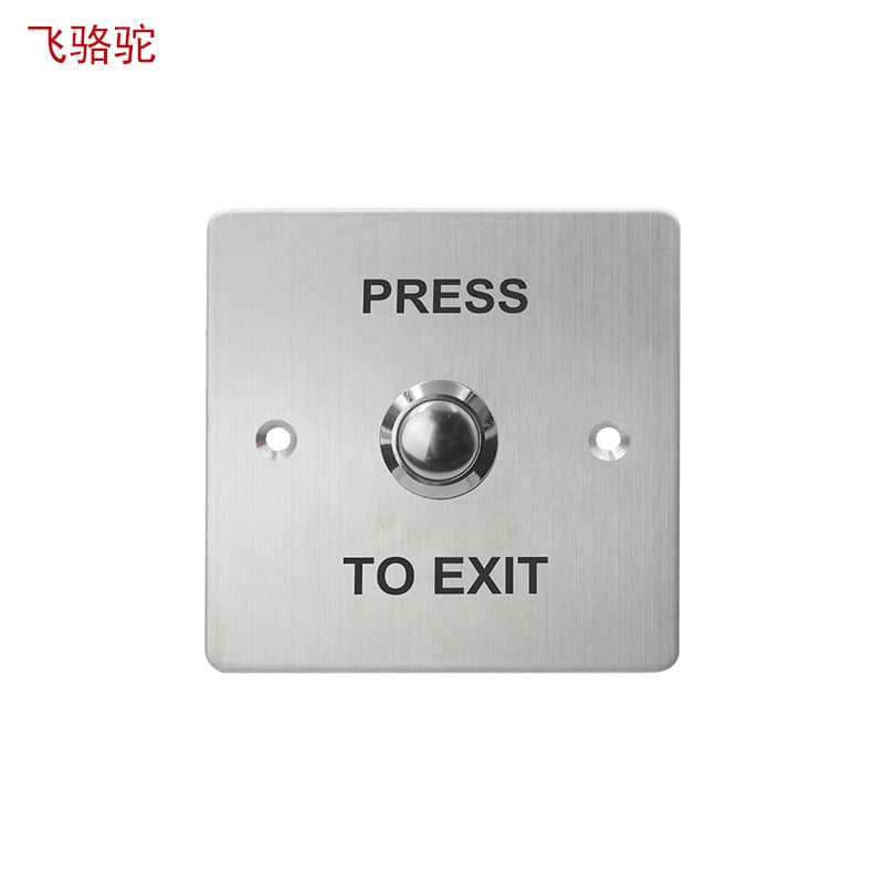 Feiluotuo S886 Metal Access Control Switch Exit Button Self-Reset Electronic Doorbell Signal Output Button
