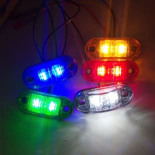 Piranha Side Marker Light 12V 24V Truck Side Light Trailer Signal Light 2LED Truck Warning Side Light Clearance Light