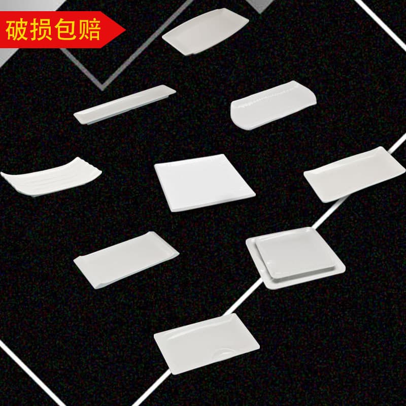 Rectangular Melamine Plate for Rice Noodle Rolls, Cold Dish, Snack, High-End A5