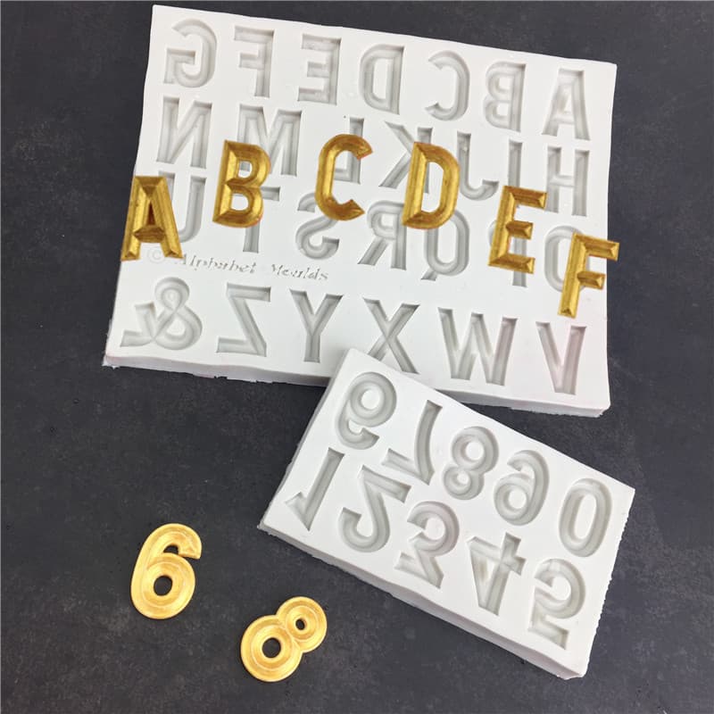 DIY Silicone Letter Mold Handmade Sugar Art Cake Decorating Tool Irregular Shape Baking Tool Non-Patented Non-Cross-Border