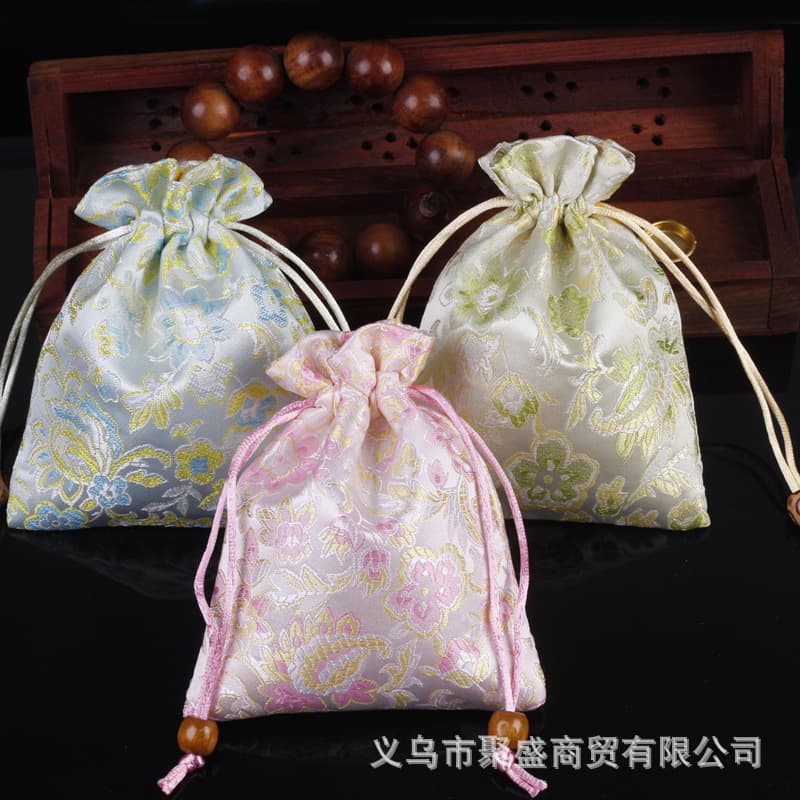 Dragon Boat Festival Sachet Bag High-Quality Fragrance Pouch Empty Mosquito Repellent Bag Smiling Face Brocade Silk Small Pouch 11*14