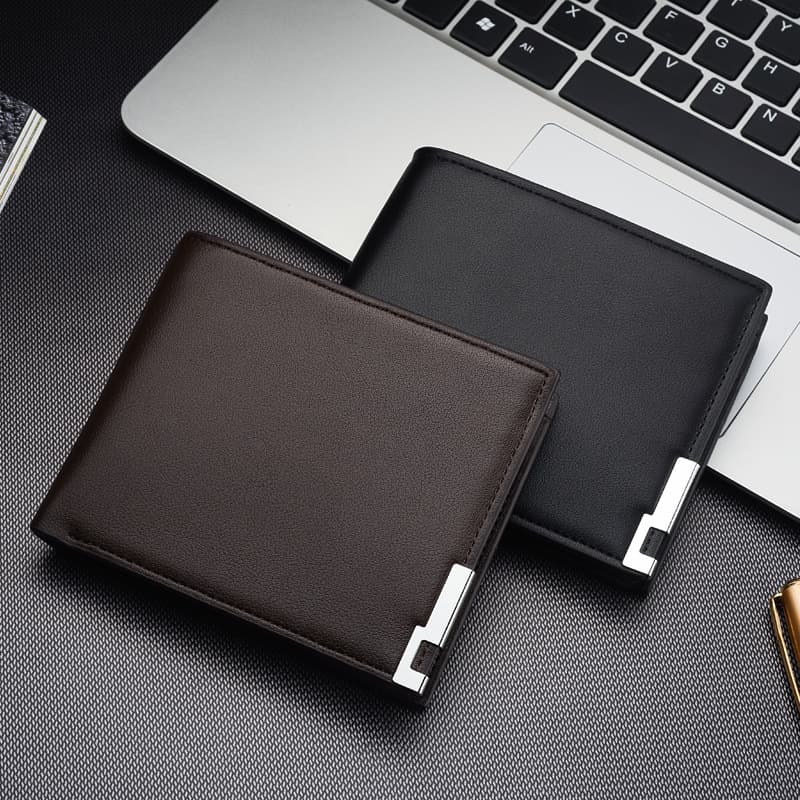 Men's Short Soft Leather Wallet Multi-Card Business Factory Direct Smooth Finish Wallet Young Fashion Men's Wallet