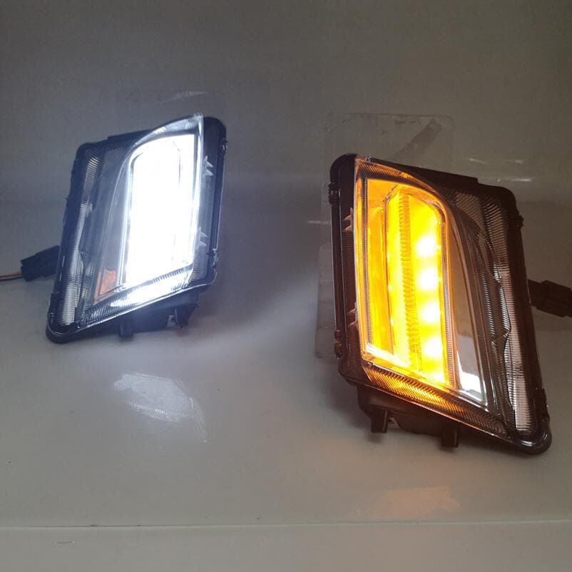 For Cadillac ATS daytime running light, white and yellow 2-color ATSL front bumper light, fog light modification