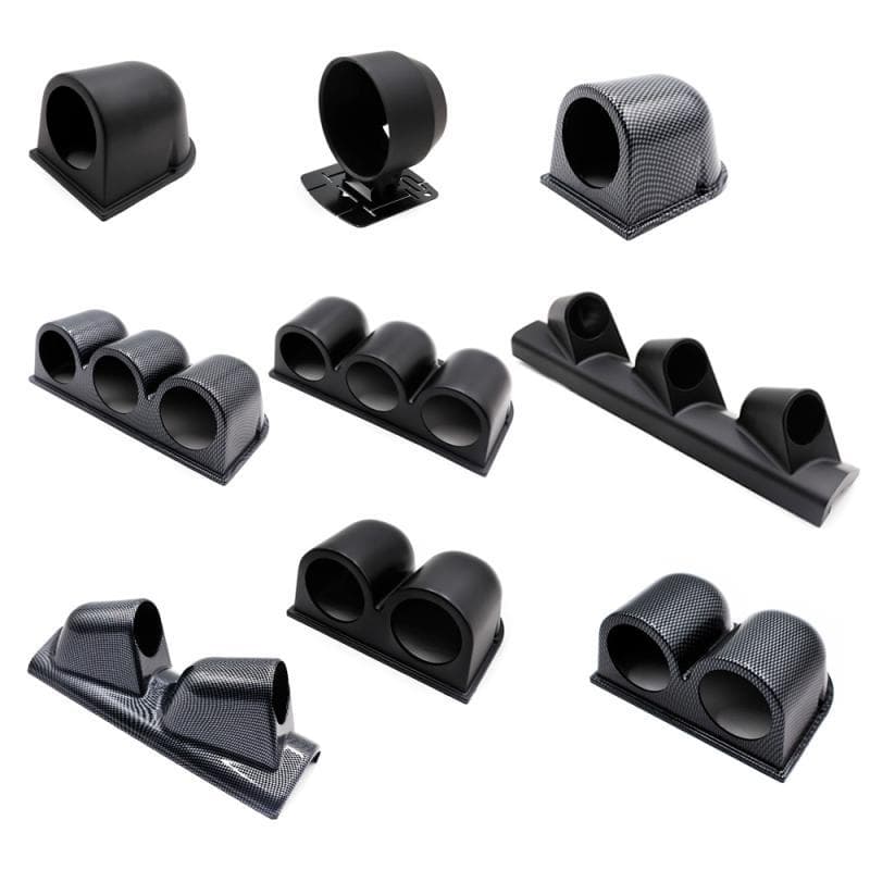 Car Modification Black Multi-Function Single/Dual/Triple Hole A-Pillar Flat Mount ABS Material Metal Instrument Panel Cup Holder