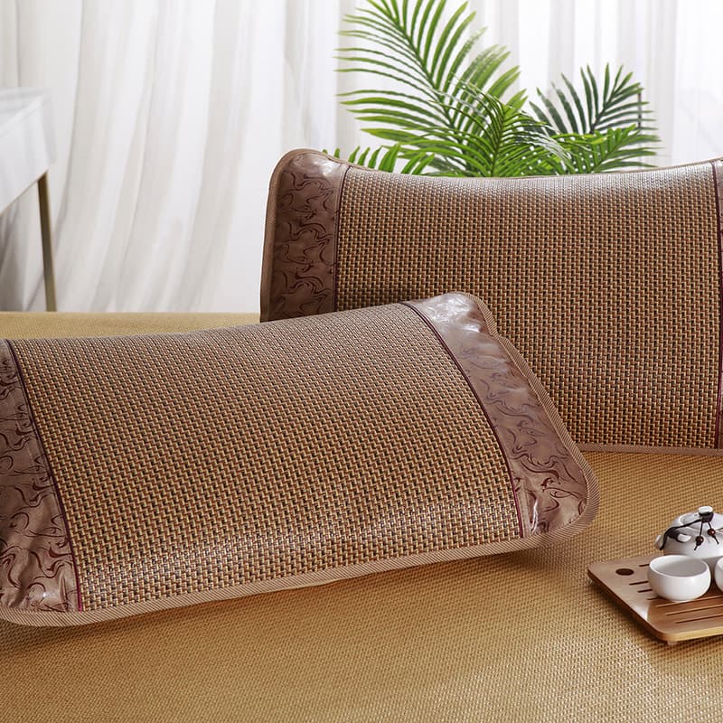 Summer Cool Mat Pillowcase Adult Rattan Pillow Core Cover Single Ice Silk Pillowcase Summer Cool Bamboo Mat Pillow Pair Buy 2