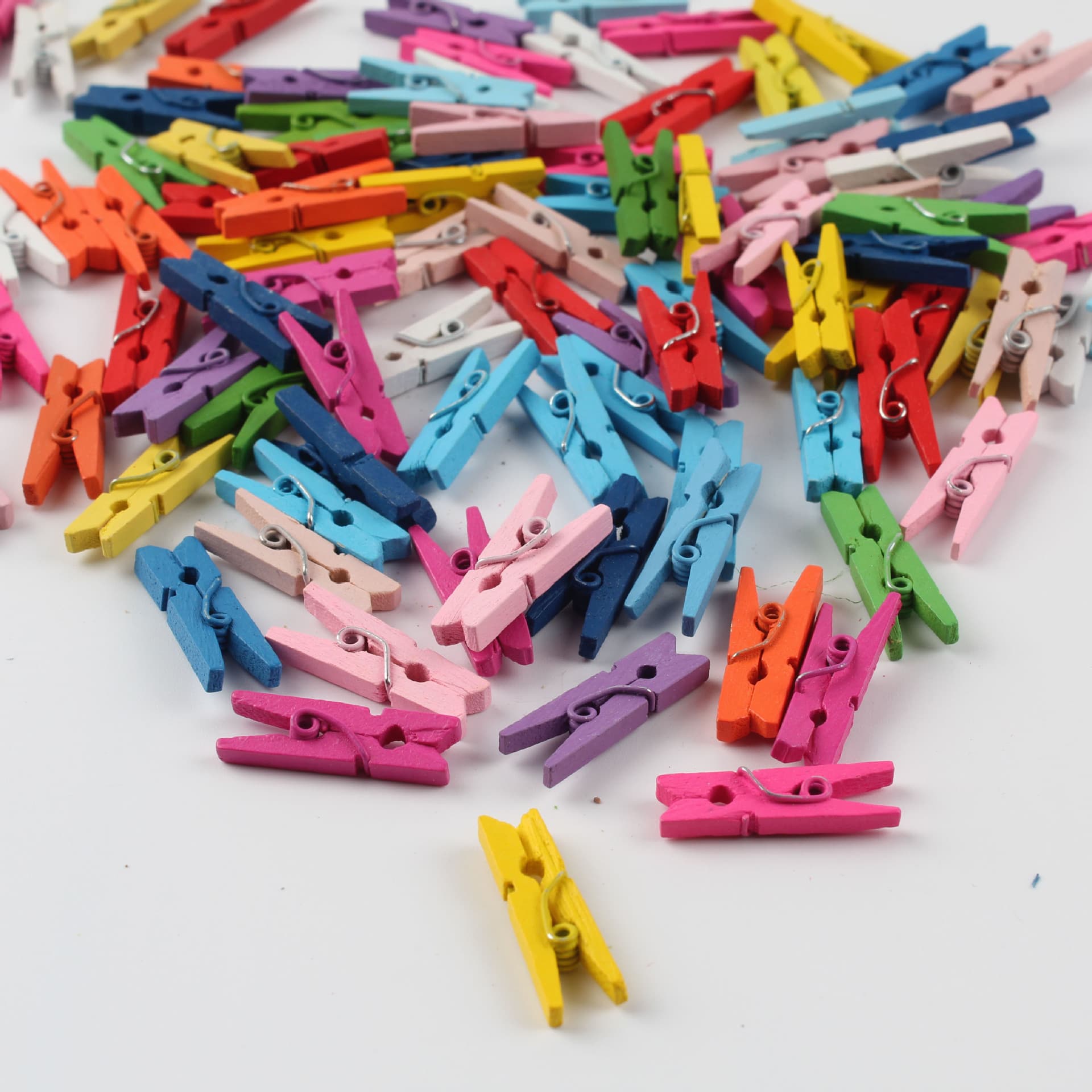 Mini Colorful Wooden Clips Ins Internet Celebrity Photo Clips File Book Small Clips Sticky Note Clips Gold Silver Clips Cross-border
