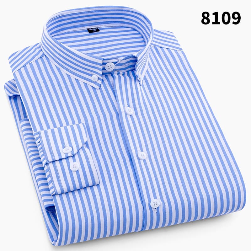 New Men's Printed Long Sleeve Shirt Korean Style Slim Fit Youth Fashion Casual Versatile Shirt Cross-border Hot Sale Europe and America
