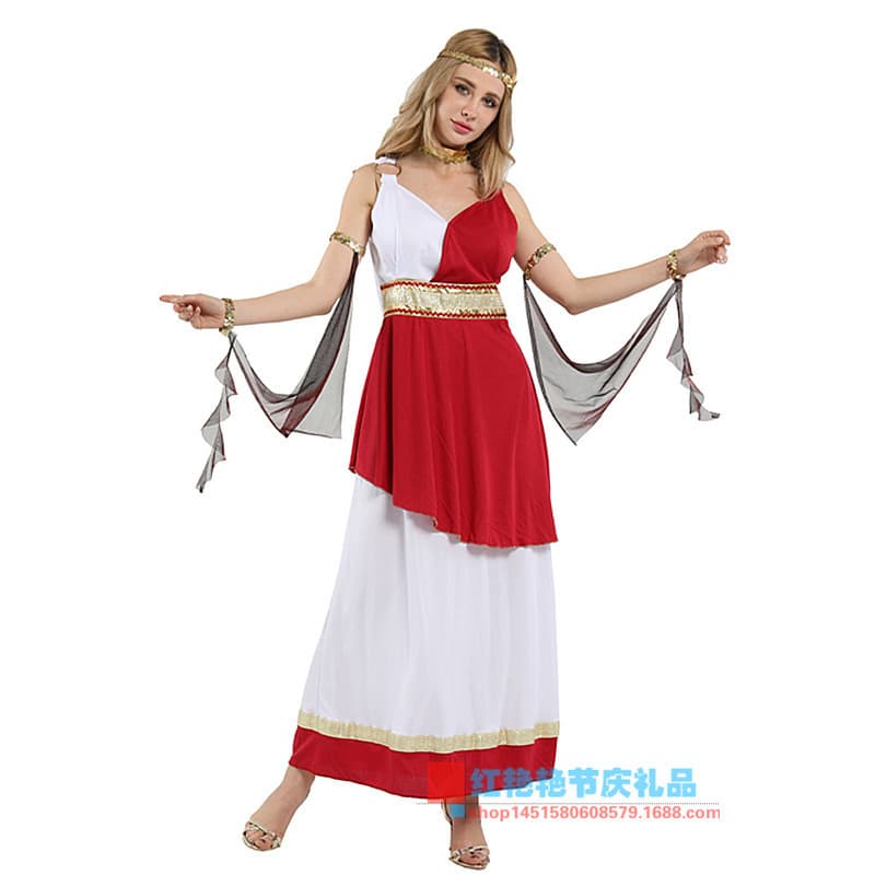 Halloween cosplay costume adult Athena Queen Arabian princess dress costume W-0256