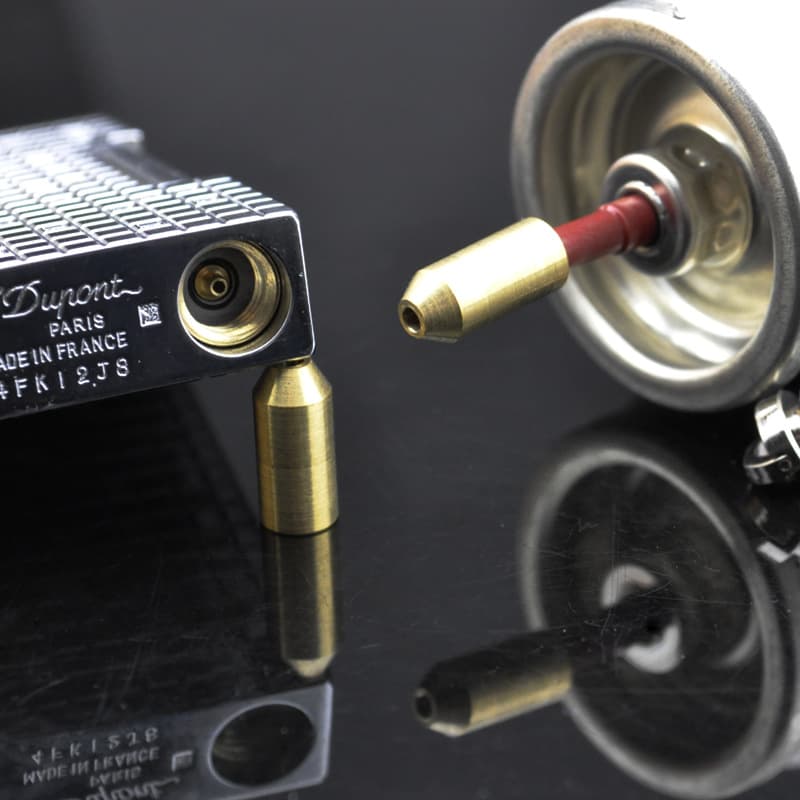 Loud-tone lighter gas charging copper nozzle, pure copper adapter with gas inlet