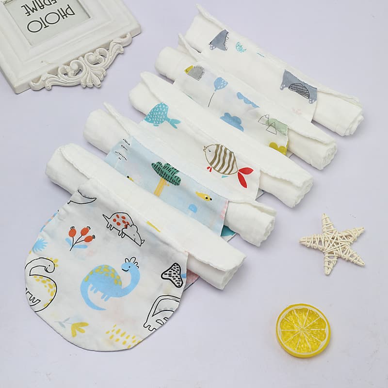 Sweat Absorbent Towel, Back Pad Baby Infant Children Sweat Barrier Cotton Gauze, 6-Layer Extra Large 28*42 Enlarged
