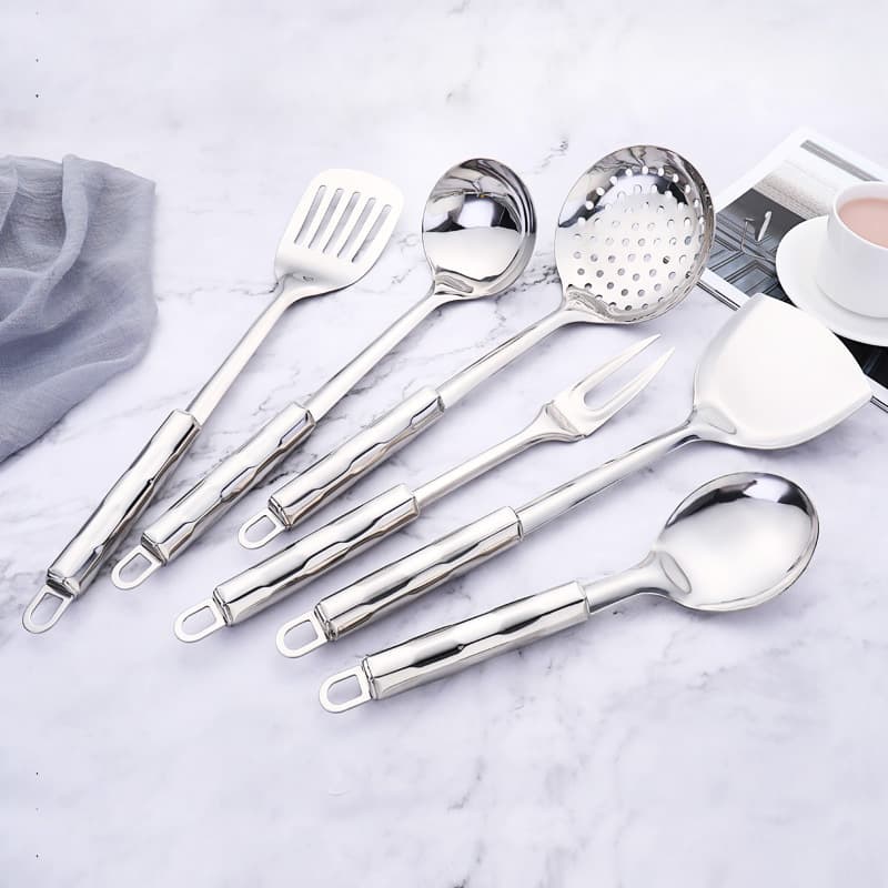 304 Stainless Steel Kitchen Utensils Water Cube Kitchen Utensils Stainless Steel Strainer Spoon Kitchen Utensil Set