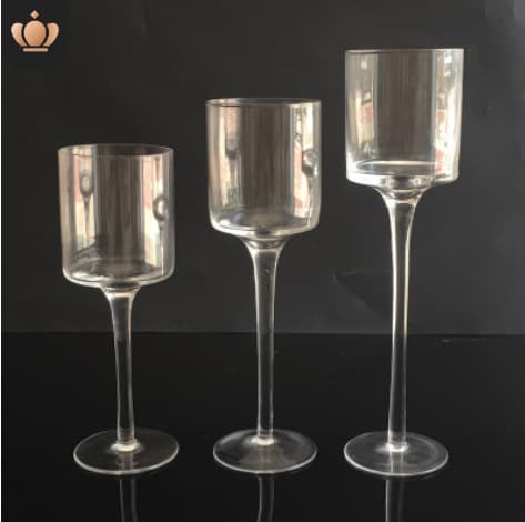 Glass bottle European romantic Valentine's Day candlelight dinner tall wedding hotel restaurant wax wine glass glass candle