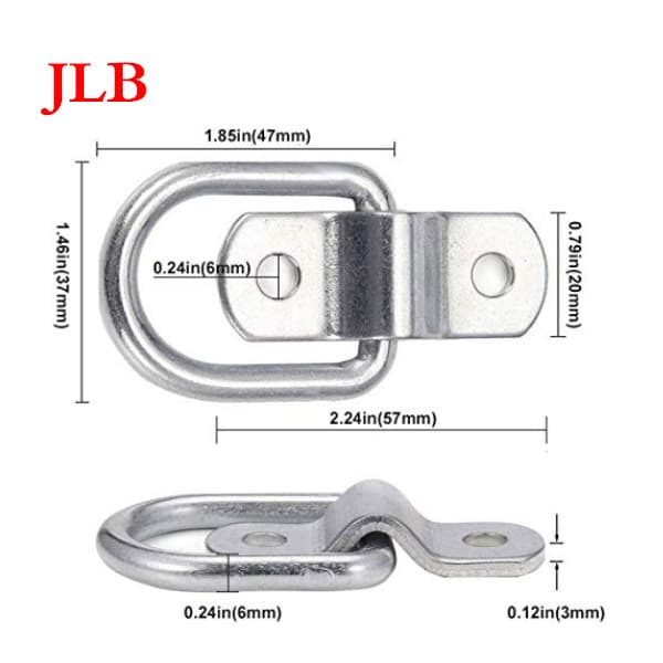 Manufacturer produces stainless steel rigging D-ring, triangular hook, truck/trailer pull ring, rope hook, zinc-plated cross-border