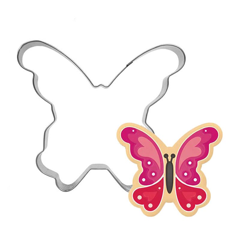 Summer Cartoon Stainless Steel Biscuit Cookie Mold Cake Mold Butterfly Cutter Mold Wholesale Cross-Border Supplier