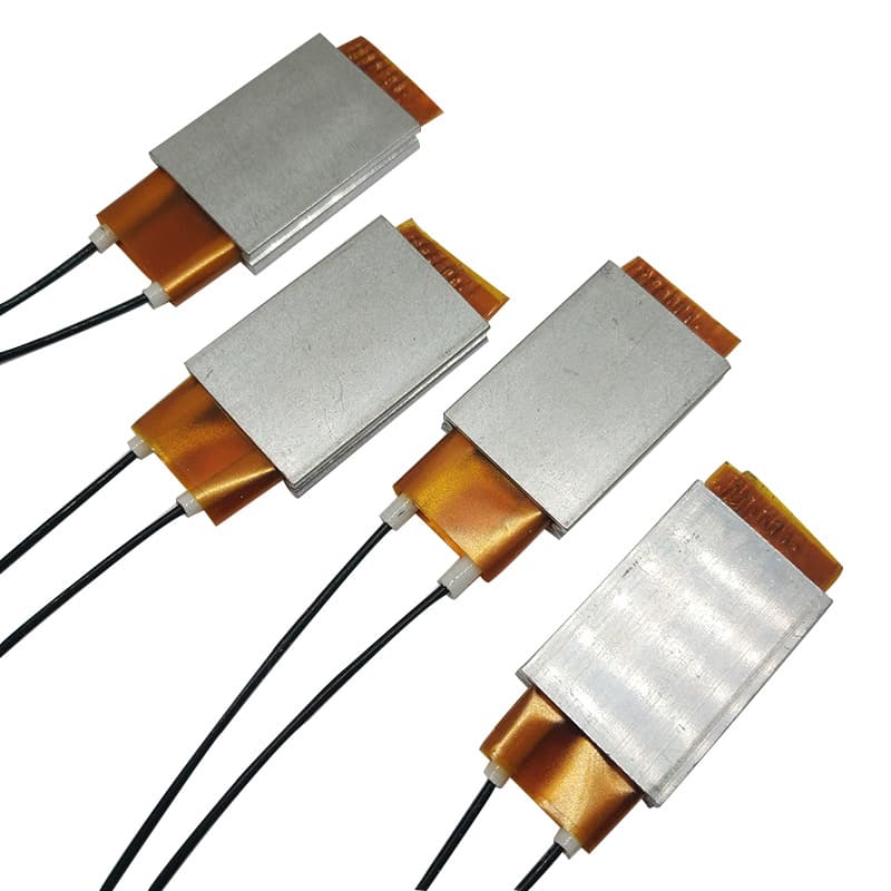 Hot Supply Production 12V/80°C/PTC Aluminum Shell Positive Temperature Ceramic, Yellow Paper Wrapped Heating Plate for Common Small Household Appliances