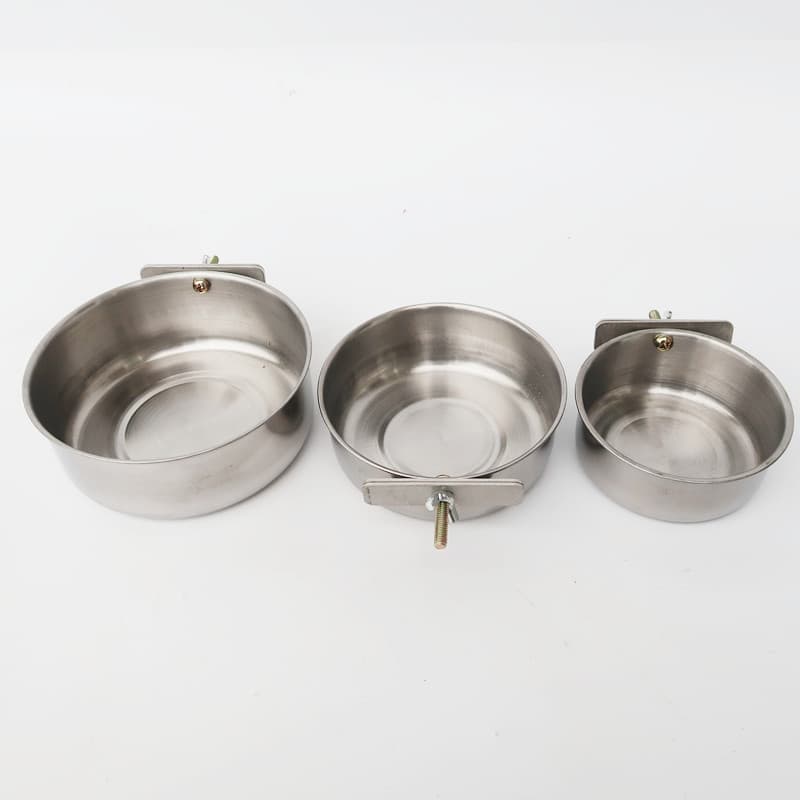 Parrot stainless steel food bowl food box food bowl water basin food cup water cup trough bird supplies manufacturer wholesale