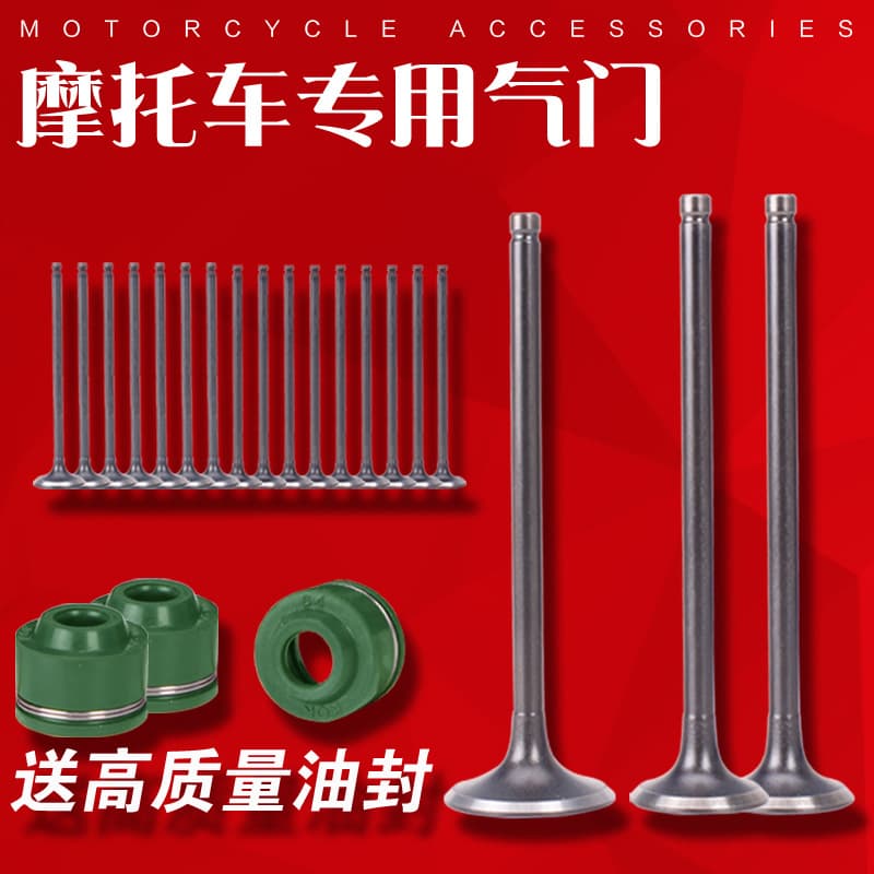 Motorcycle Intake Valve, Exhaust Valve, and Valve Stem for Honda Steed400 Big Ant Iron Horse 400