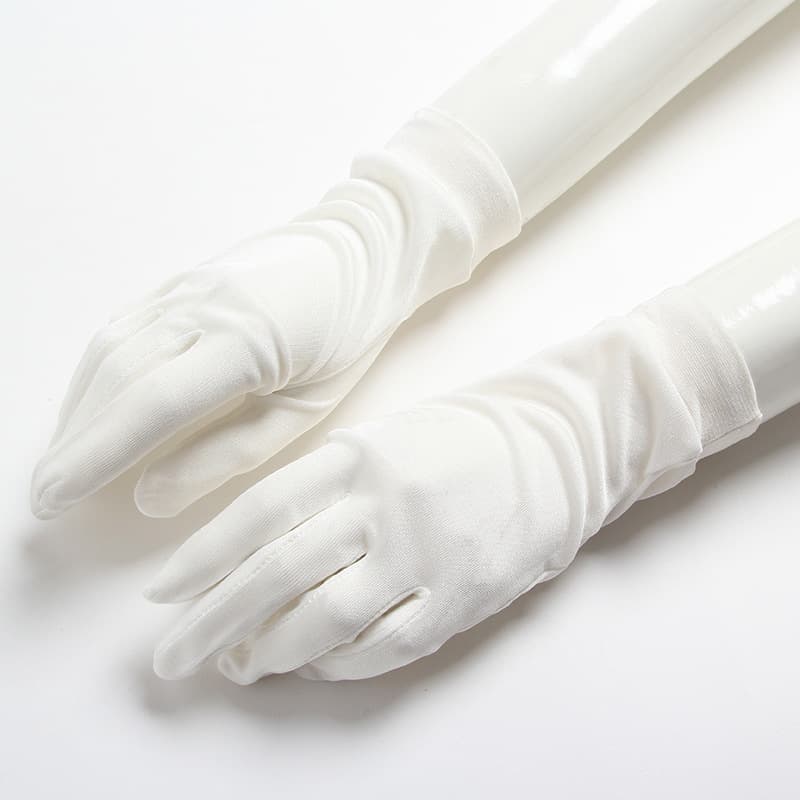 Foreign trade Japanese order, mulberry silk, double-sided knitted silk short gloves, skincare gloves, 8 colors