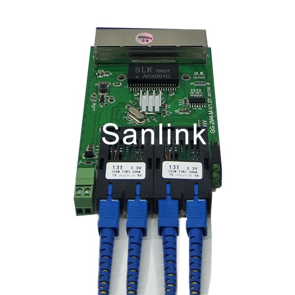2 Fiber 3 Ethernet Single Mode Dual Fiber Media Converter 2 Optical 3 Electrical 100M Optical-Electrical Converter Network Surveillance Optical Terminal
