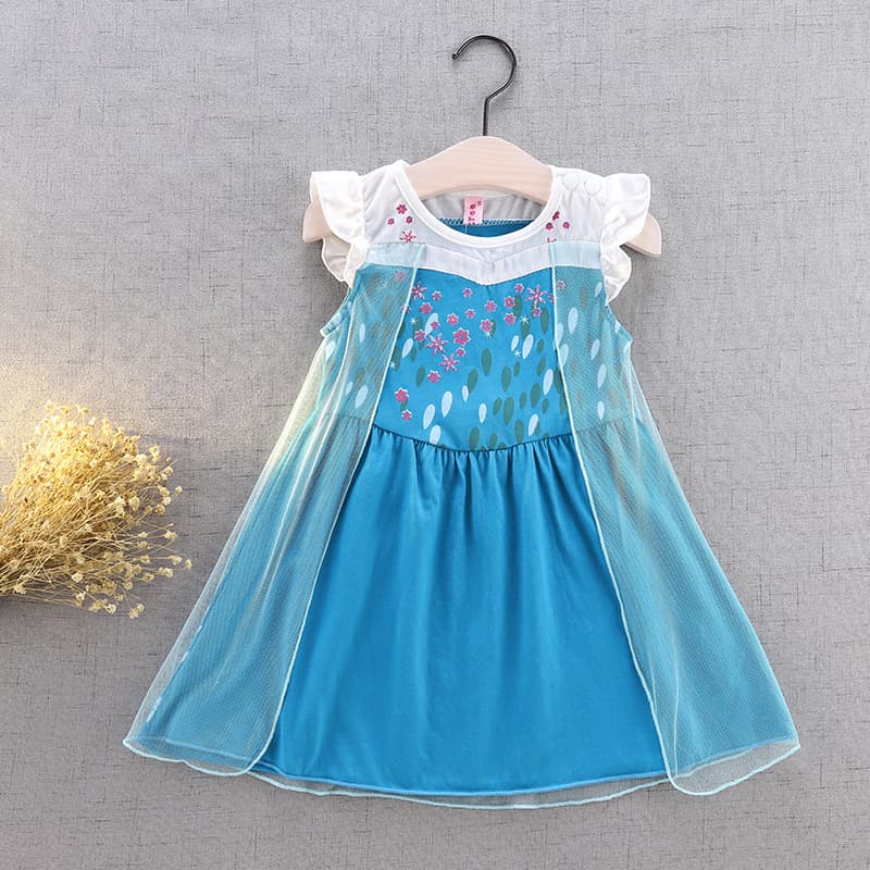 2025 Spring and Summer New Girls' Dresses Solid Color 2-7 Years Old Princess Dresses Children's Dresses One Piece Dropshipping