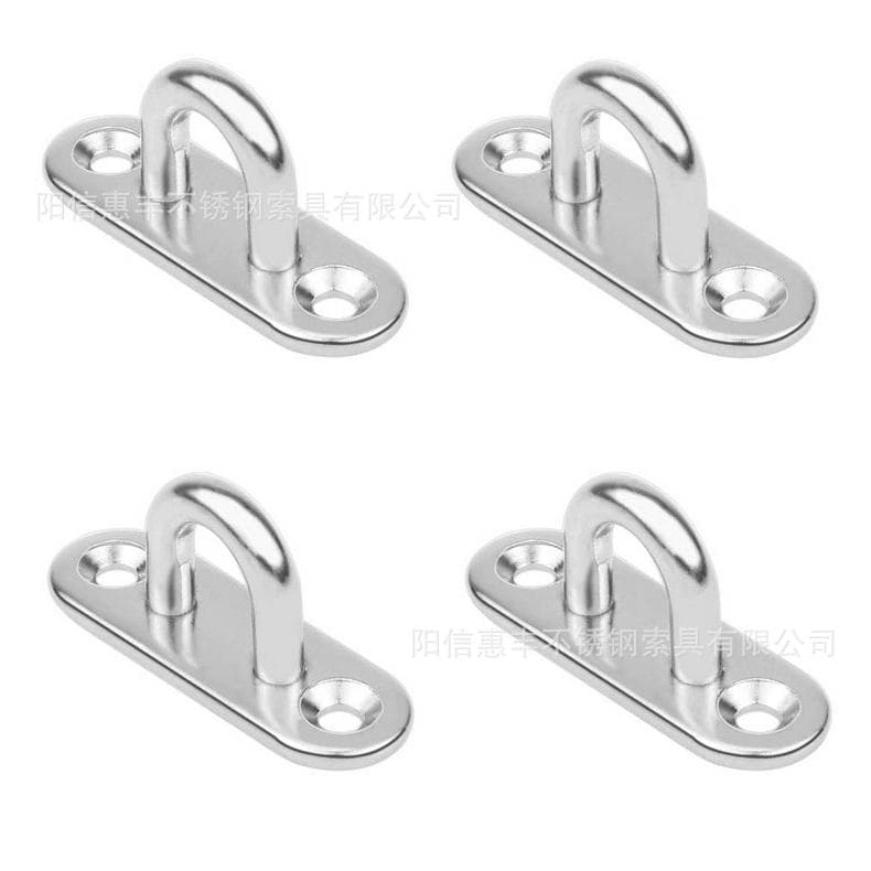 Door Buckle Manufacturer Direct Sales Stainless Steel Eye Plate Door Bolt Shade Sail Accessories