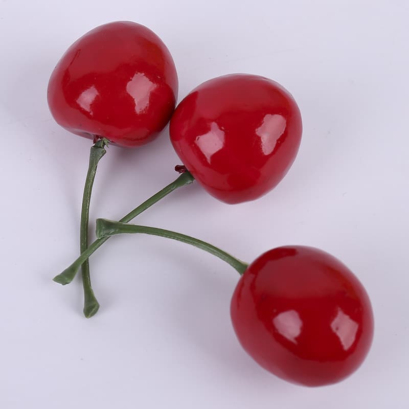 Simulated cherry fruit ornaments, home decoration vegetable set, fake fruit props, decorative accessories
