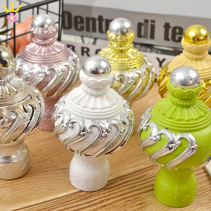 Factory Direct Spiral Finial Curtain Rod Roman Rod Decorative End Curtain Accessories Cap Finial Bulk Processing