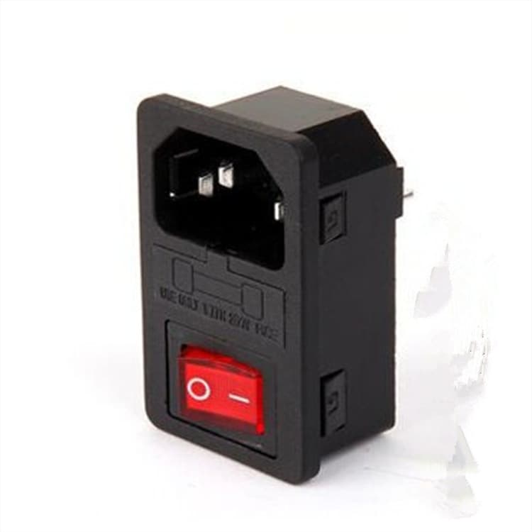 AC Power Socket AC-01 Card-Type with Ears Triple 3-in-1 Power Socket AC Socket with Switch
