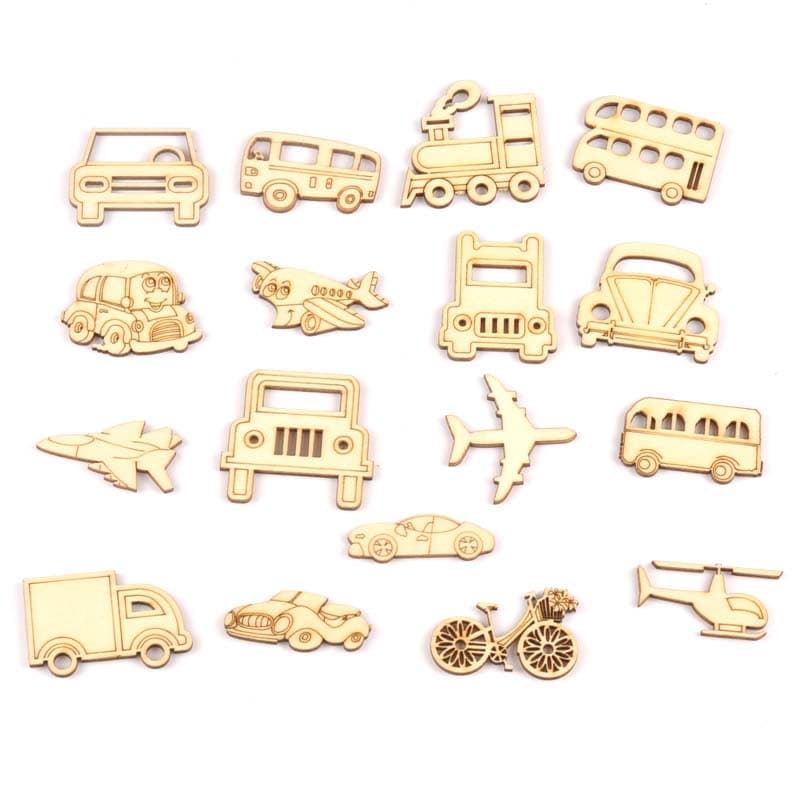 DIY Craft Accessories Home Decoration Wood Chips Children's Toy Vehicle Type Wood Chips Stock Wholesale