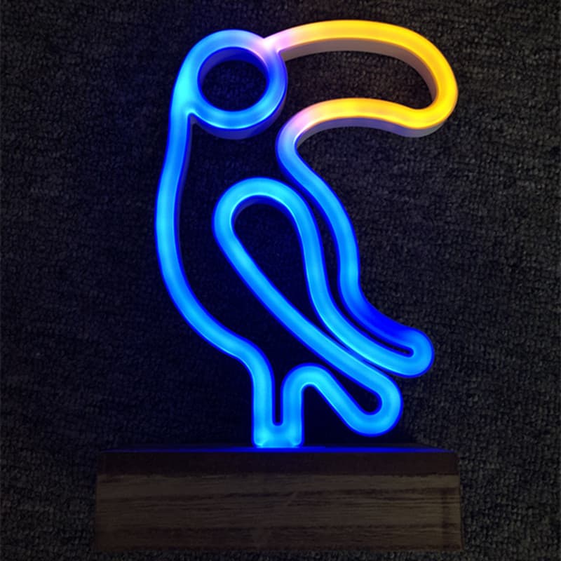 In Stock INS Style Decorative Creative Woodpecker Neon Light Full Series Christmas Bedroom Cozy Night Light